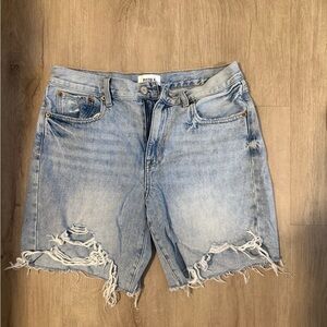 Pistola Women's Frayed Hem Jean Shorts - Light Blue